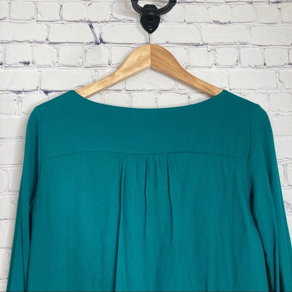 Zara Collection Teal Tunic Mini Shift Dress Size Small - Picture 4 of 12